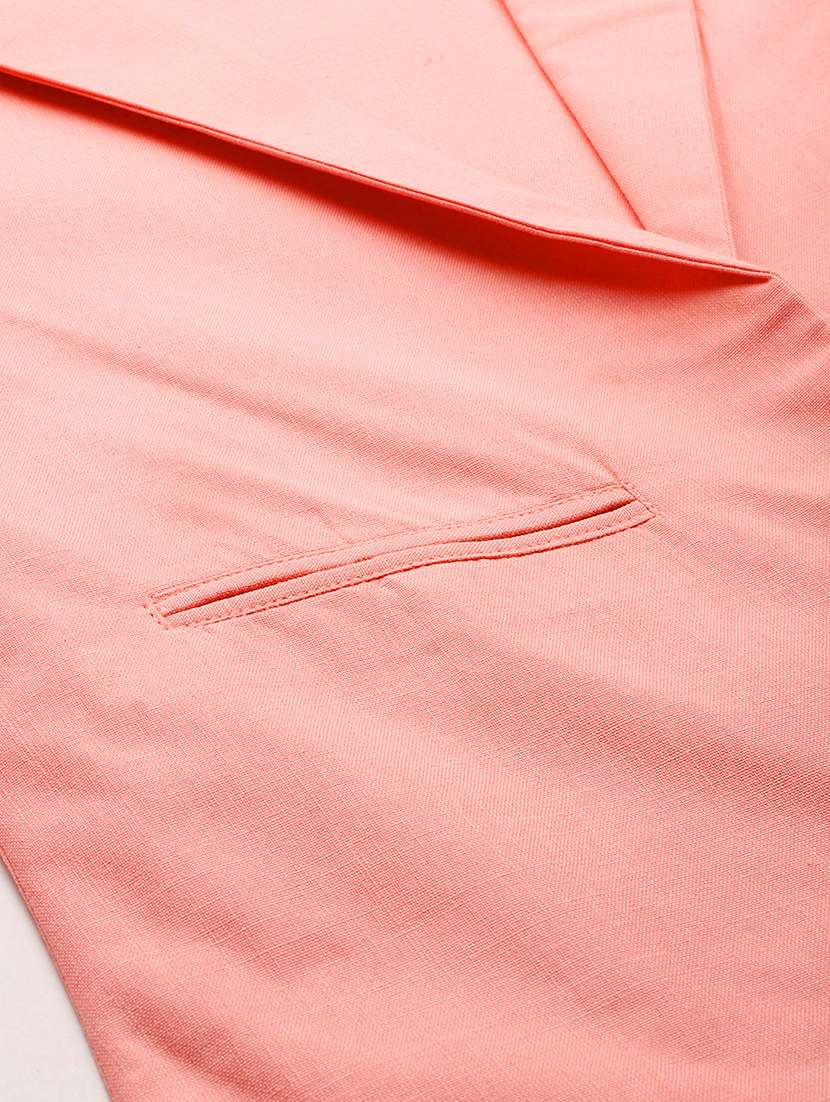 women solid long sleeve single breasted blazer - 21529696 -  Standard Image - 4