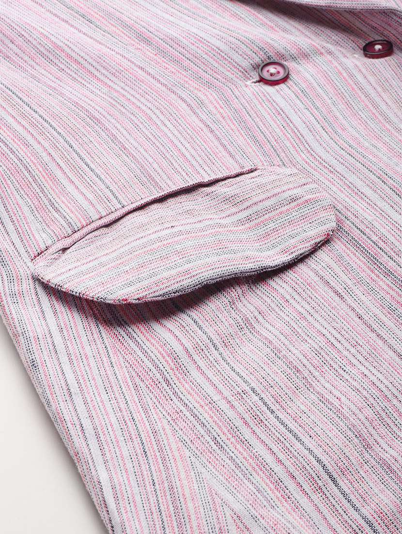 women striped long sleeve double breasted blazer - 21529705 - Standard Image - 4