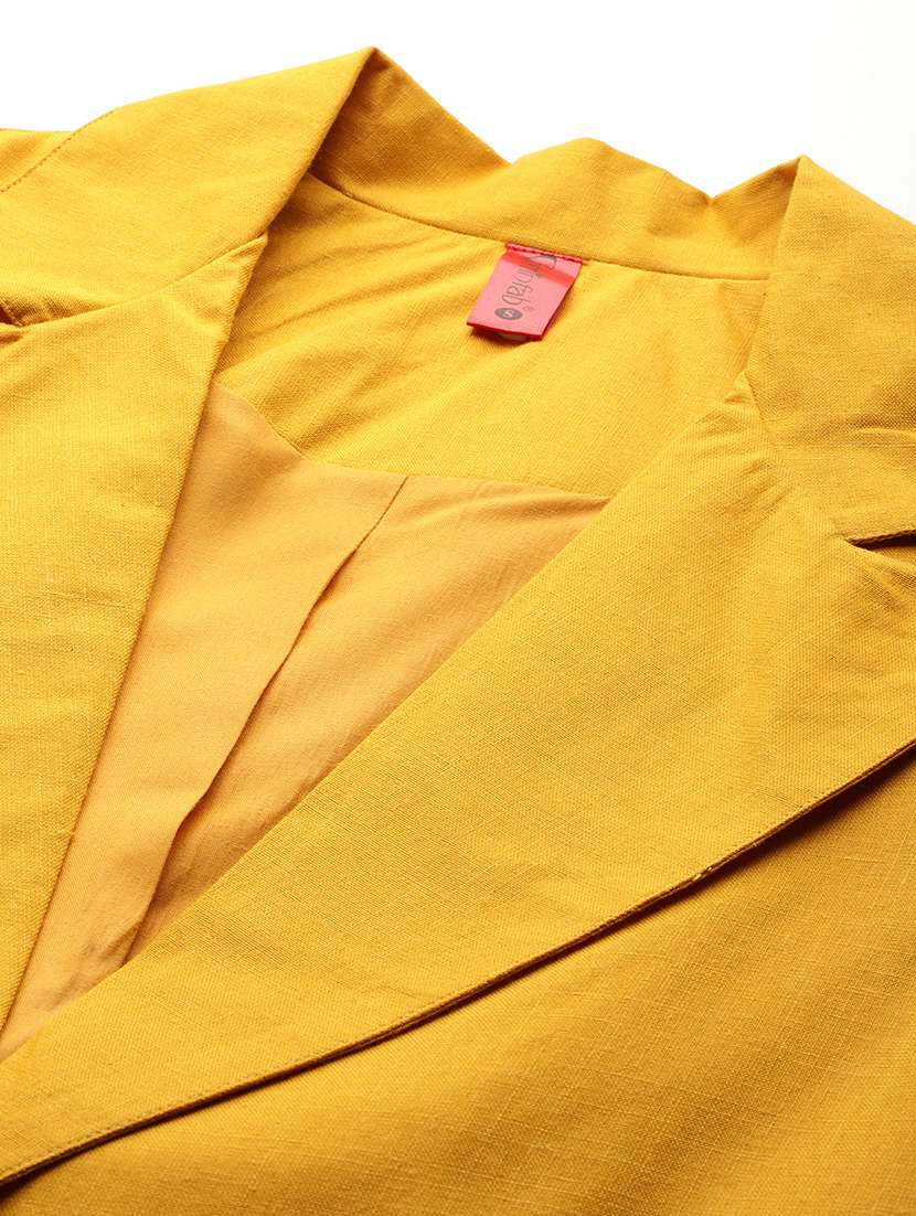 women solid long sleeve single breasted blazer - 21529714 -  Standard Image - 6