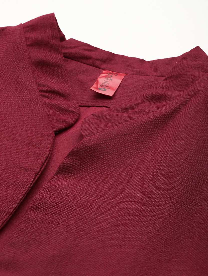 women solid long sleeve mandarin neck casual blazer - 21529719 -  Standard Image - 6