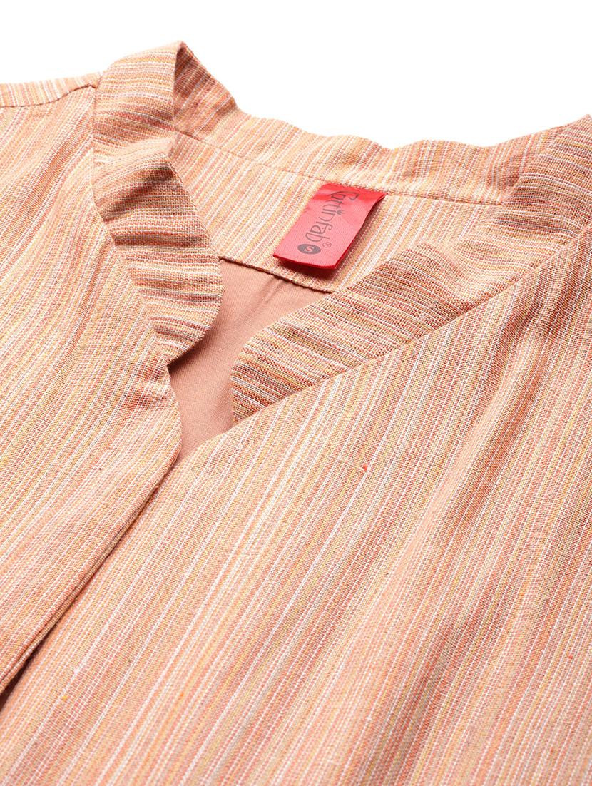 women striped long sleeve mandarin neck casual blazer - 21529723 - Standard Image - 6
