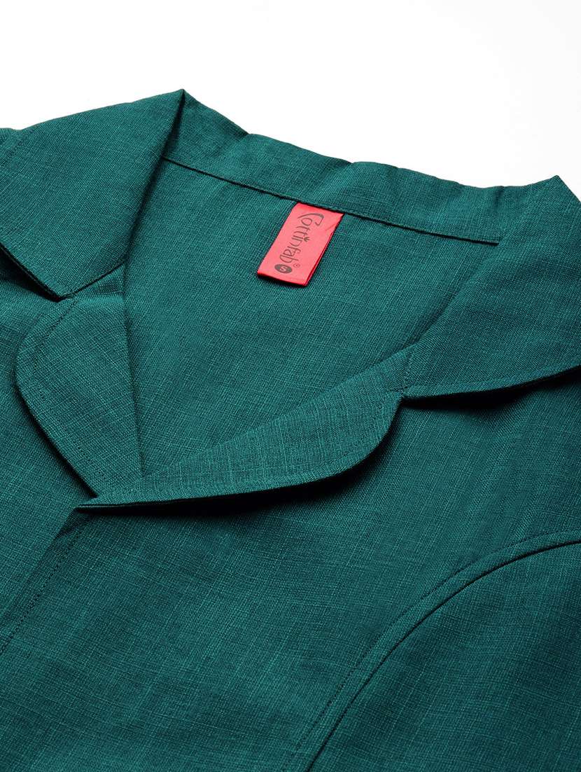 women solid long sleeve lapel collar formal blazer - 21529727 -  Standard Image - 6