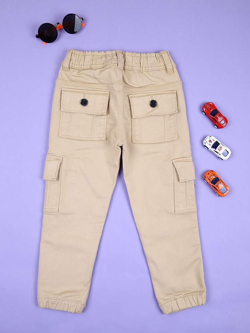 boys mid rise solid cargo - 21529761 -  Standard Image - 1