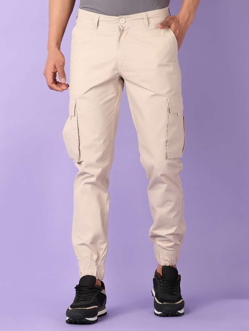 men mid rise solid cargo