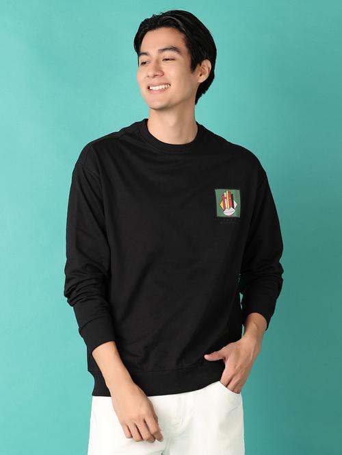 men long sleeves front & back print t-shirt - 21529808 - Standard Image - 0