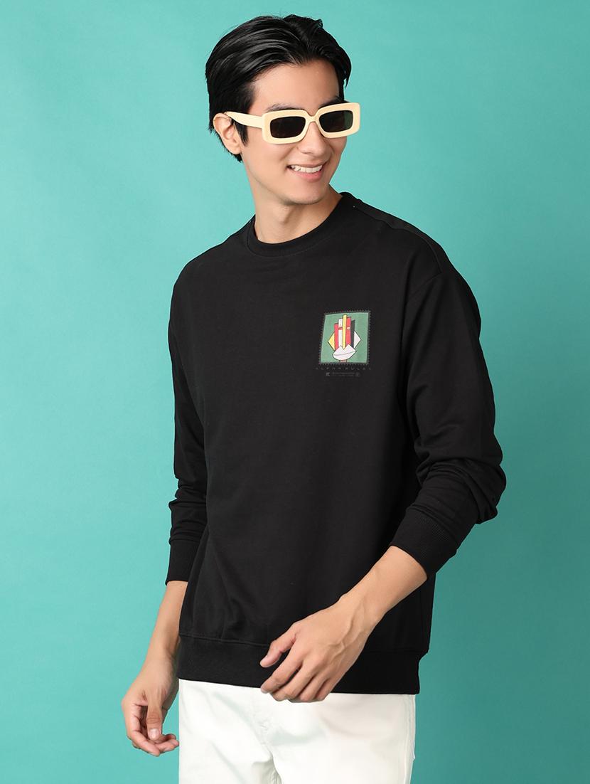 men long sleeves front & back print t-shirt - 21529808 - Standard Image - 1