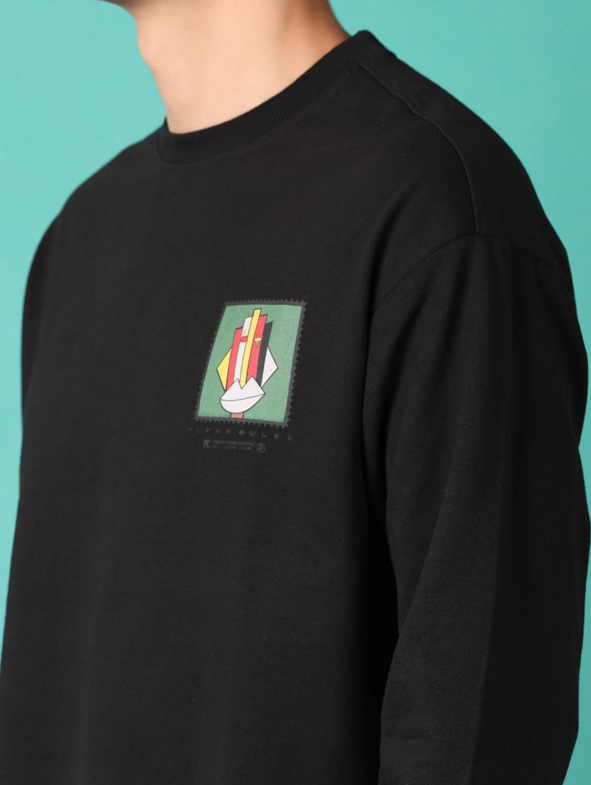 men long sleeves front & back print t-shirt - 21529808 - Standard Image - 4