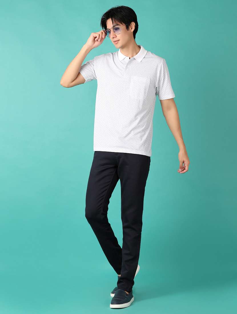 men solid slim fit chinos casual trouser - 21529863 -  Standard Image - 4