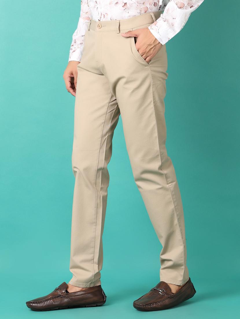 men solid slim fit chinos casual trouser - 21529864 -  Standard Image - 1