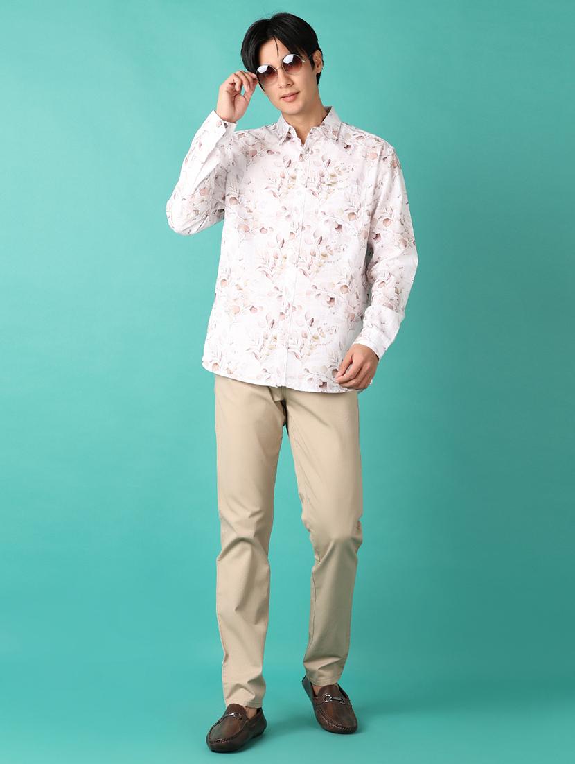 men solid slim fit chinos casual trouser - 21529864 - Standard Image - 4