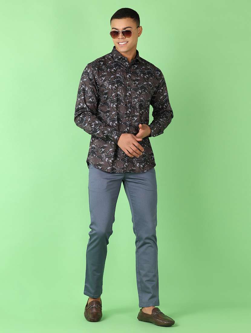 men mid rise solid chinos - 21529910 -  Standard Image - 4