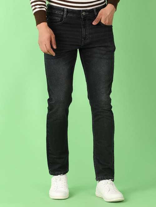 men plain mid rise denim jean - 21529913 - Standard Image - 0