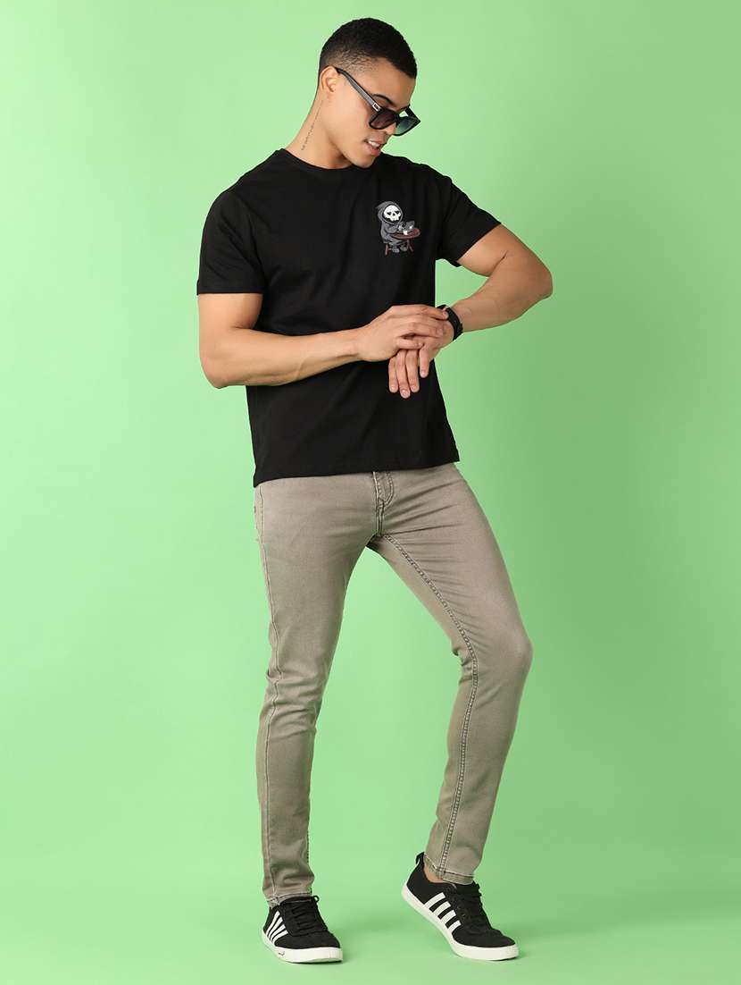 men plain mid rise denim jean - 21529915 - Standard Image - 4
