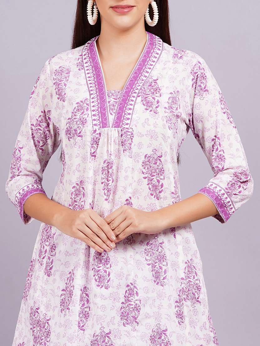 women three quarter sleeve kurta pant with dupatta set - 21530008 - Standard Image - 4