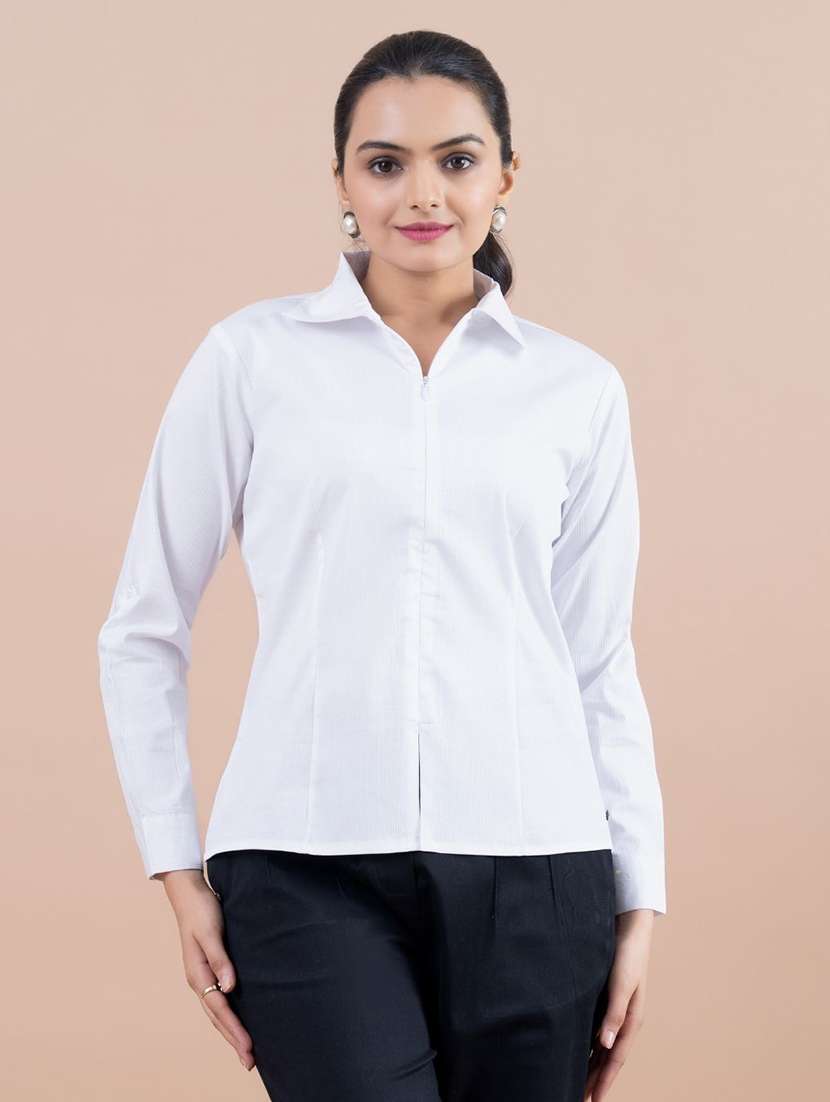 women white cotton regular shirt