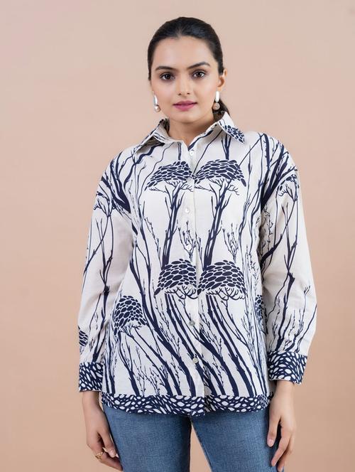 women white cotton regular shirt - 21530137 -  Standard Image - 0