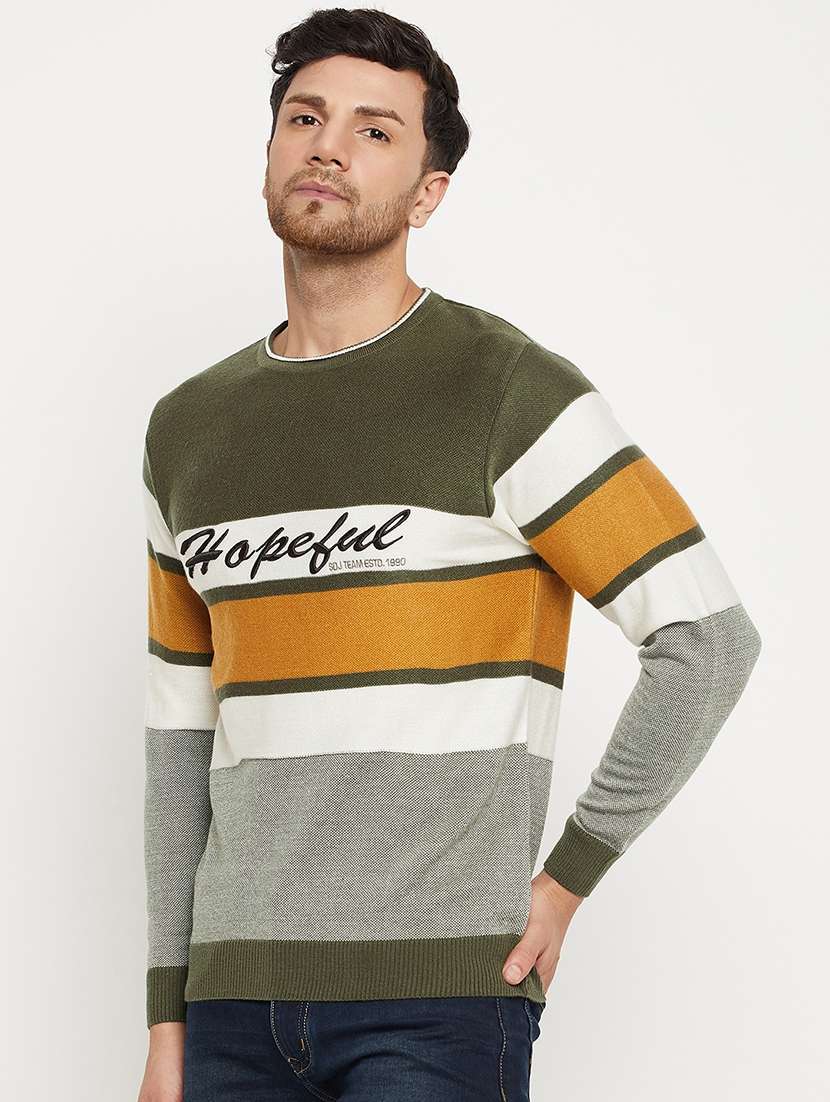 men long sleeve self-designed pullover - 21530276 -  Standard Image - 1