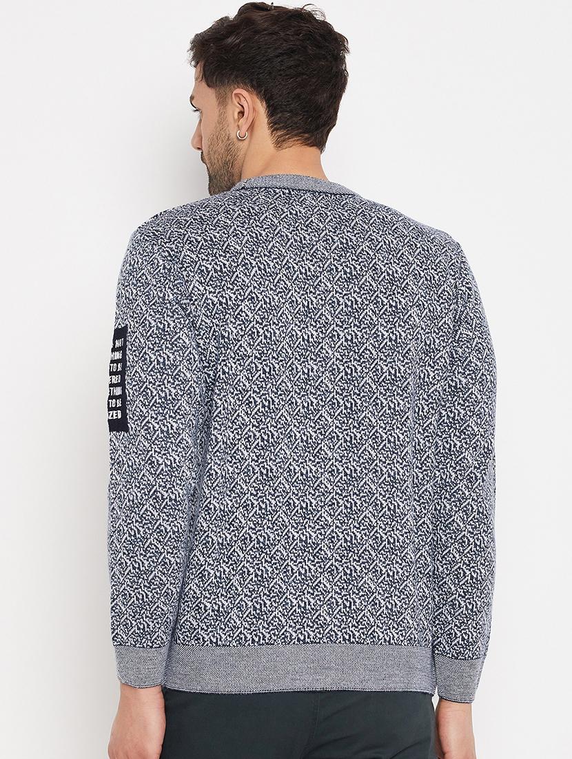 men long sleeve self-designed pullover - 21530285 - Standard Image - 1