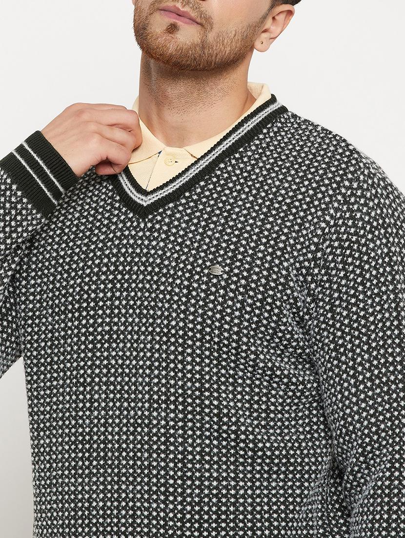 men long sleeves self design pullover - 21530288 - Standard Image - 4