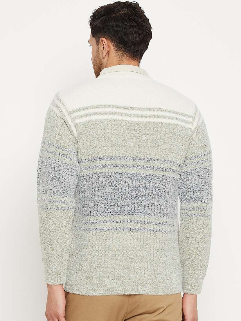 men long sleeves self design pullover - 21530292 -  Standard Image - 1