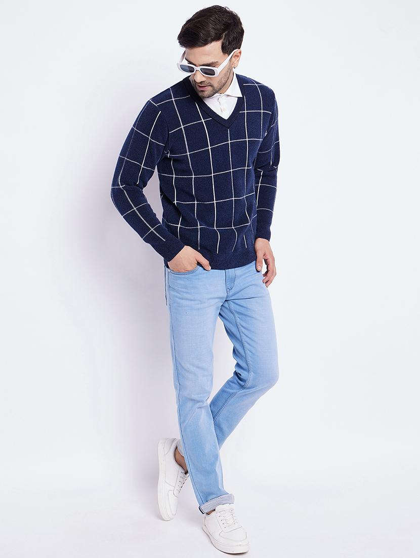 men self design long sleeve pullover - 21530311 - Standard Image - 4