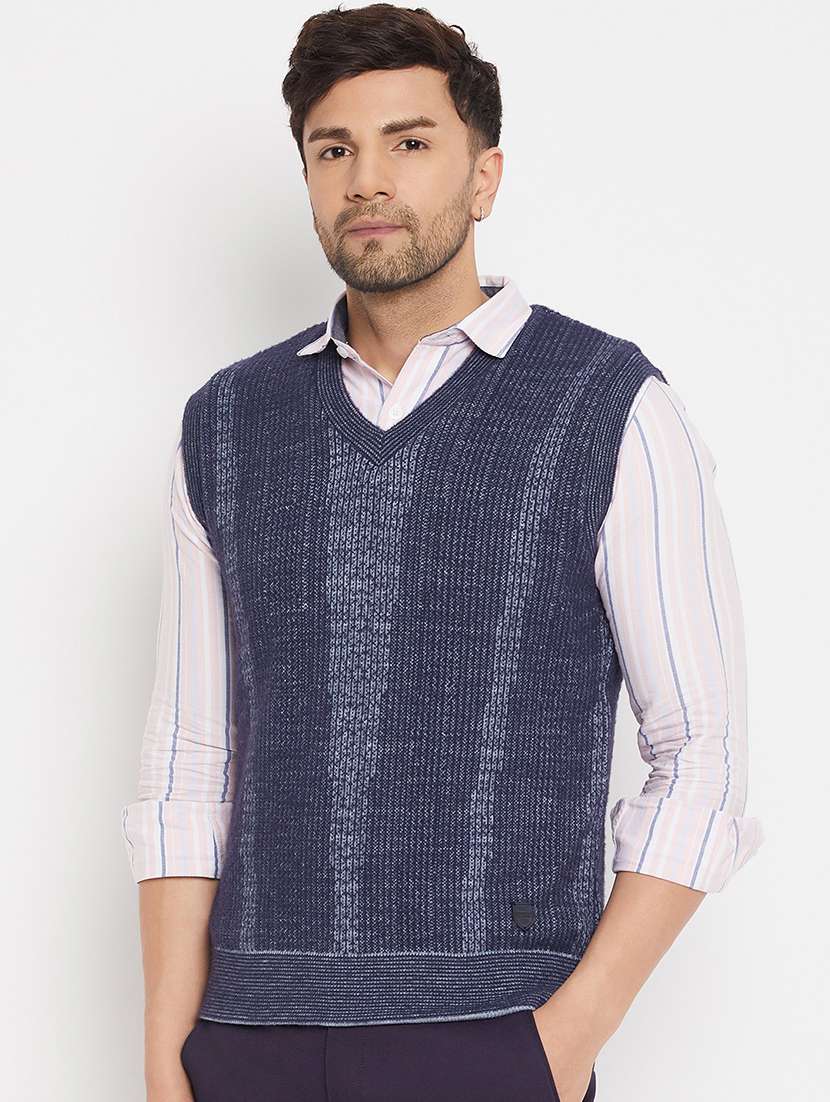 men self design sleeveless pullover - 21530329 -  Standard Image - 1