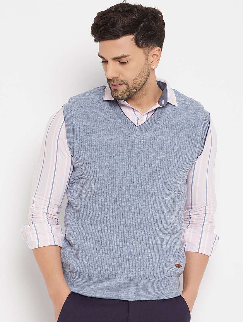 men self design sleeveless pullover - 21530329 -  Standard Image - 6