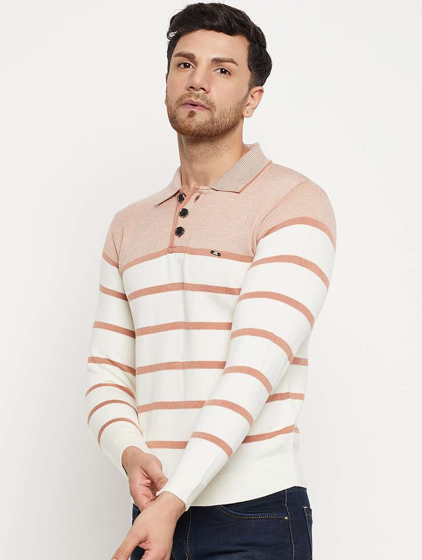 men striped long sleeve pullover sweater - 21530447 -  Standard Image - 1