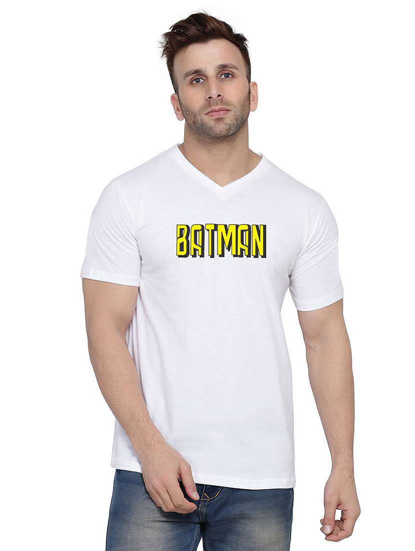 men short sleeve chest print t-shirt