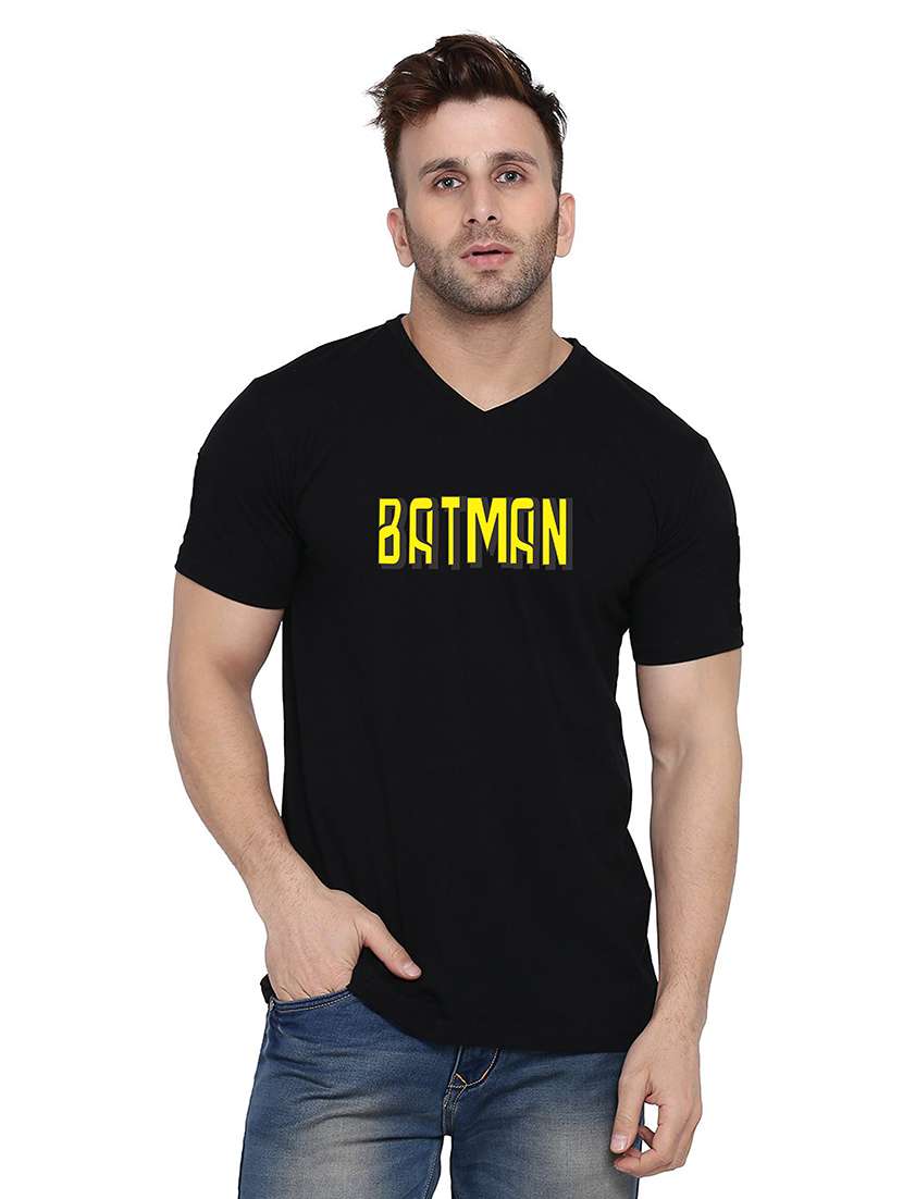 men short sleeve chest printed t-shirt