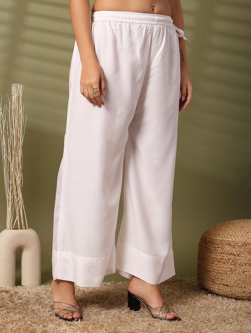 women solid straight palazzo - 21531148 - Standard Image - 1