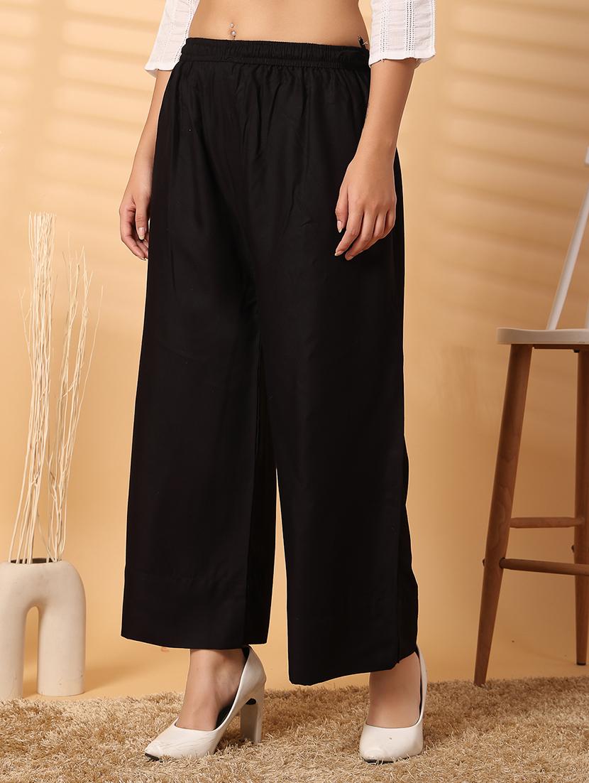 women solid straight palazzo - 21531149 -  Standard Image - 1