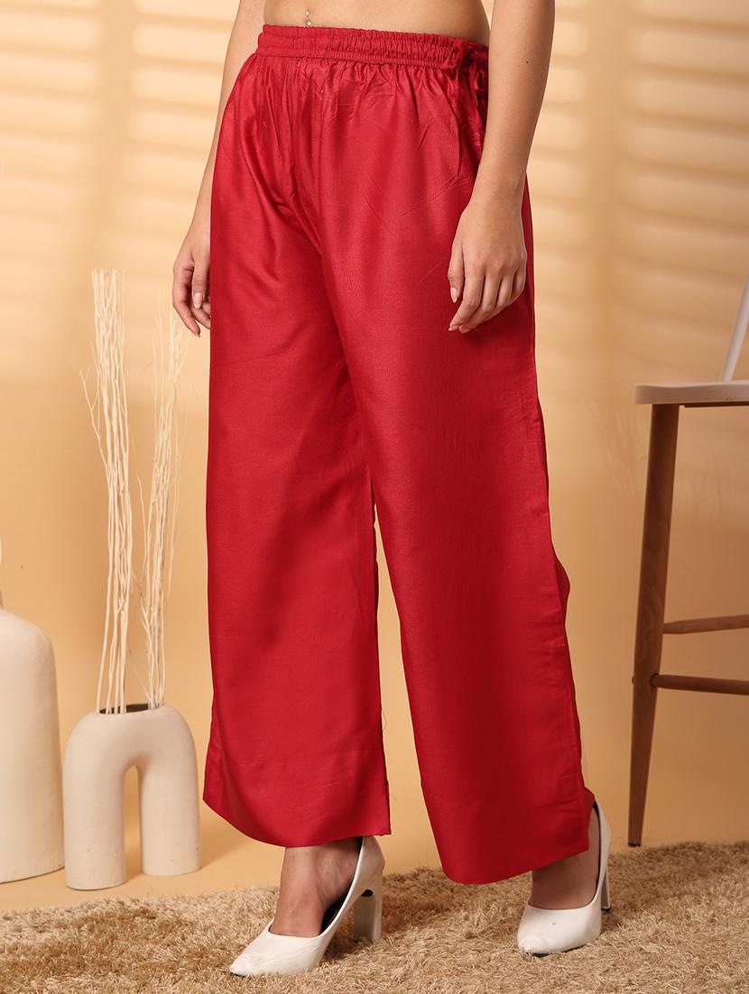 women solid straight palazzo - 21531150 - Standard Image - 1