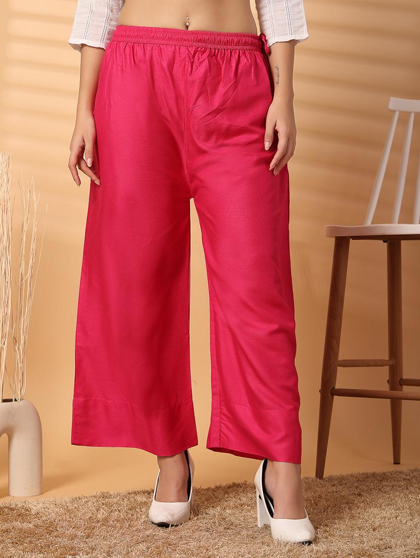 women solid straight palazzo - 21531151 -  Zoom Image - 0
