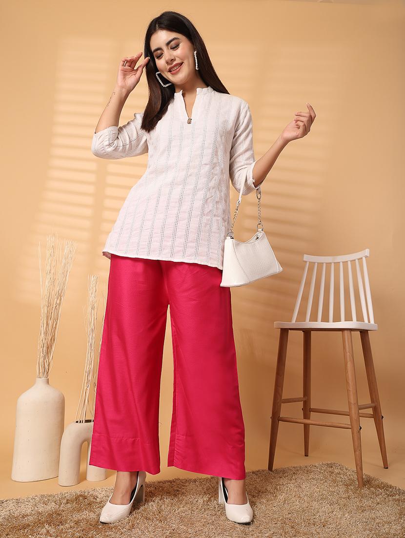 women solid straight palazzo - 21531151 - Standard Image - 4