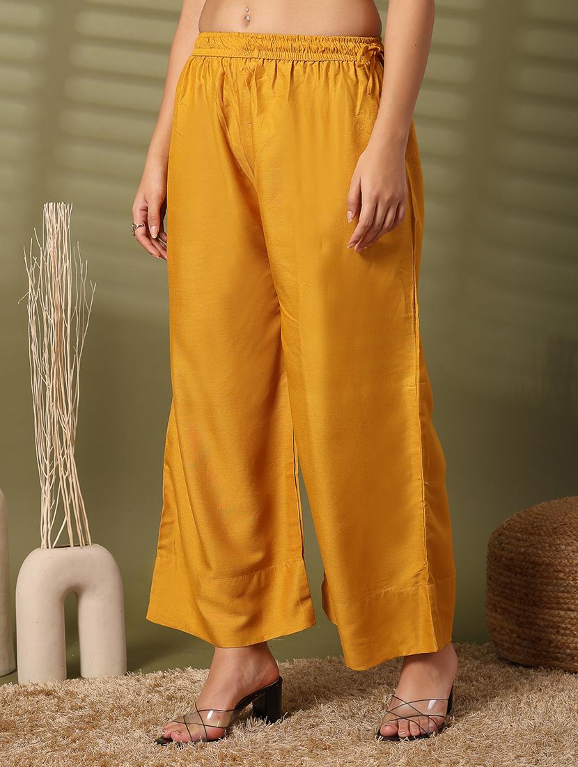 women solid straight palazzo - 21531152 - Standard Image - 1