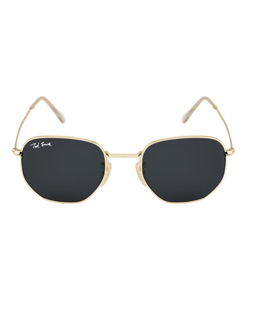 ted smith full rim hexagnal shape branded latest and stylish sunglasses | glass lens & 100 % uv protection | men & women - 21531165 - Standard Image - 1