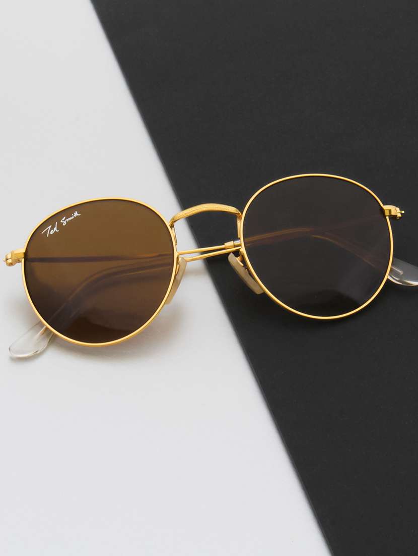 ted smith full rim round shape branded latest and stylish sunglasses | glass lens & 100 % uv protection | men & women