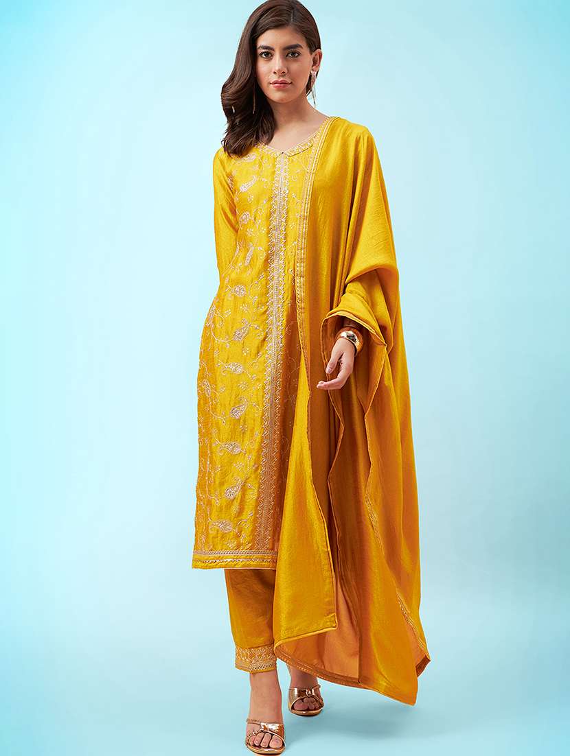 women kurta pant set with dupatta - 21531259 - Standard Image - 1