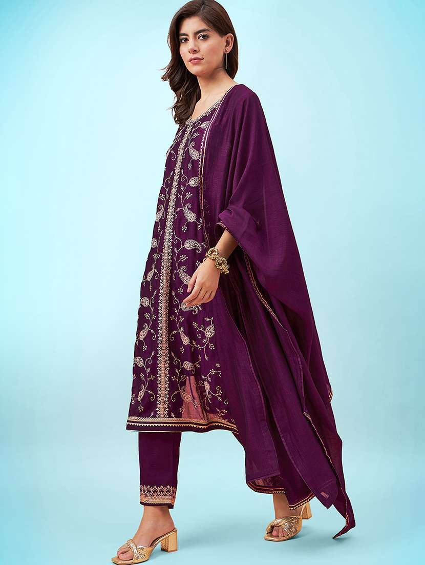 women kurta pant set with dupatta - 21531261 - Standard Image - 1