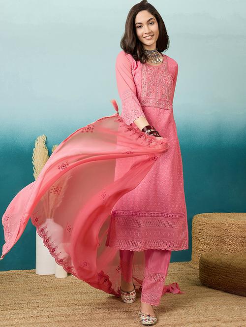 women kurta pant set with dupatta - 21531307 - Standard Image - 0