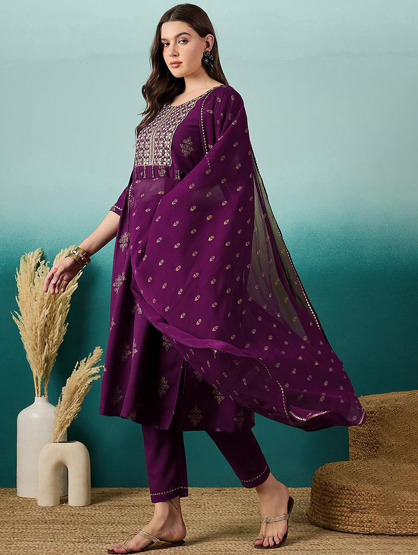 women kurta pant set with dupatta - 21531321 - Standard Image - 1