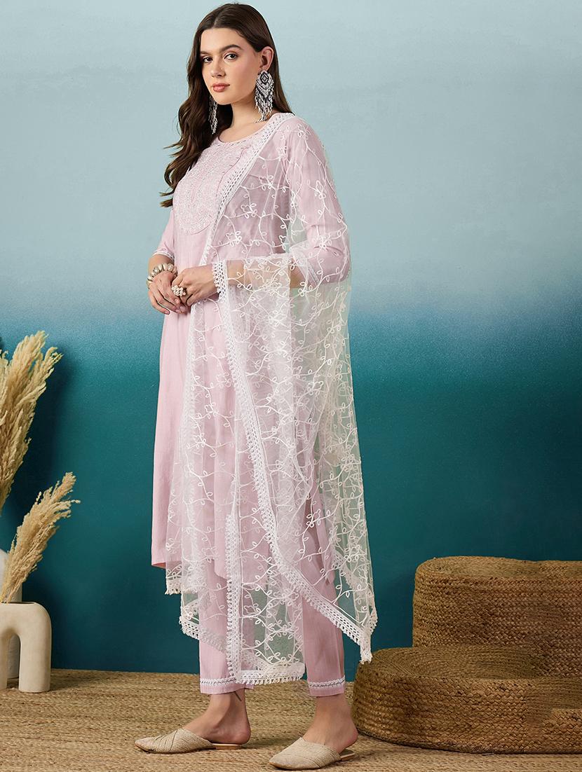 women kurta pant set with dupatta