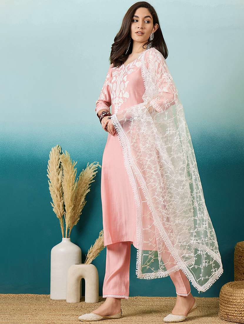 women kurta pant set with dupatta - 21531365 - Standard Image - 1