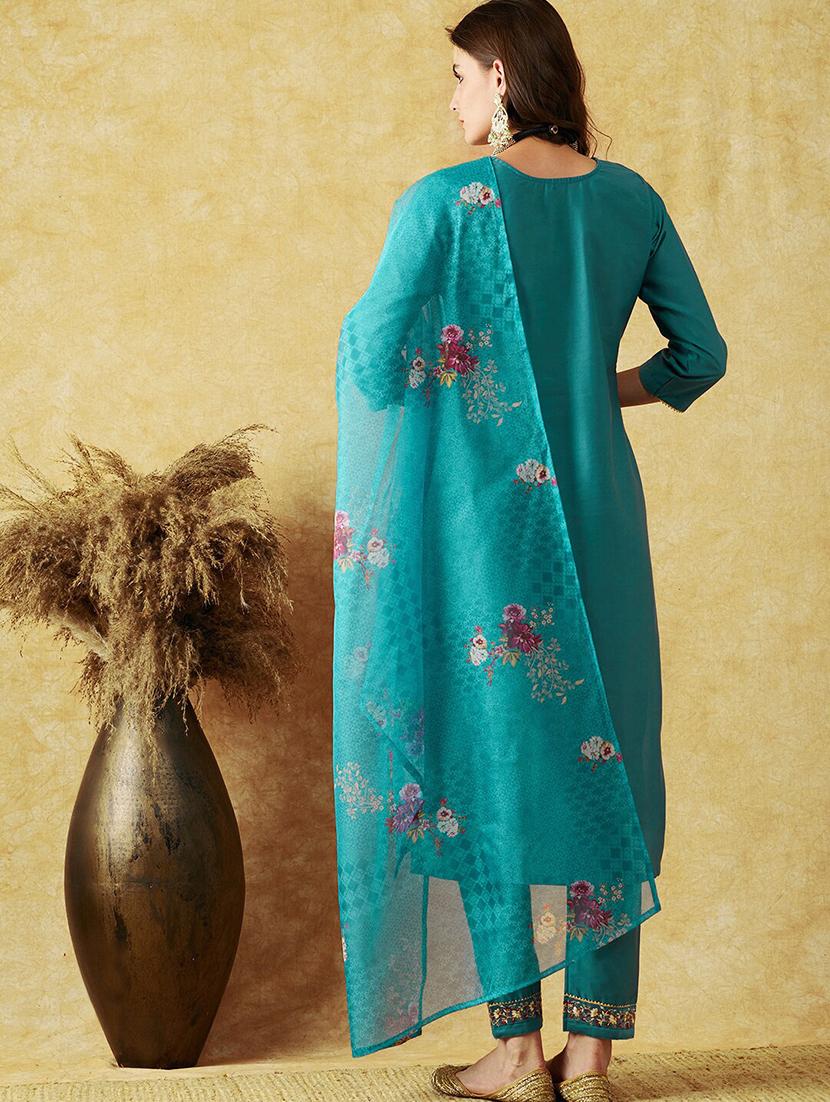 women kurta pant set with dupatta - 21531398 -  Standard Image - 1