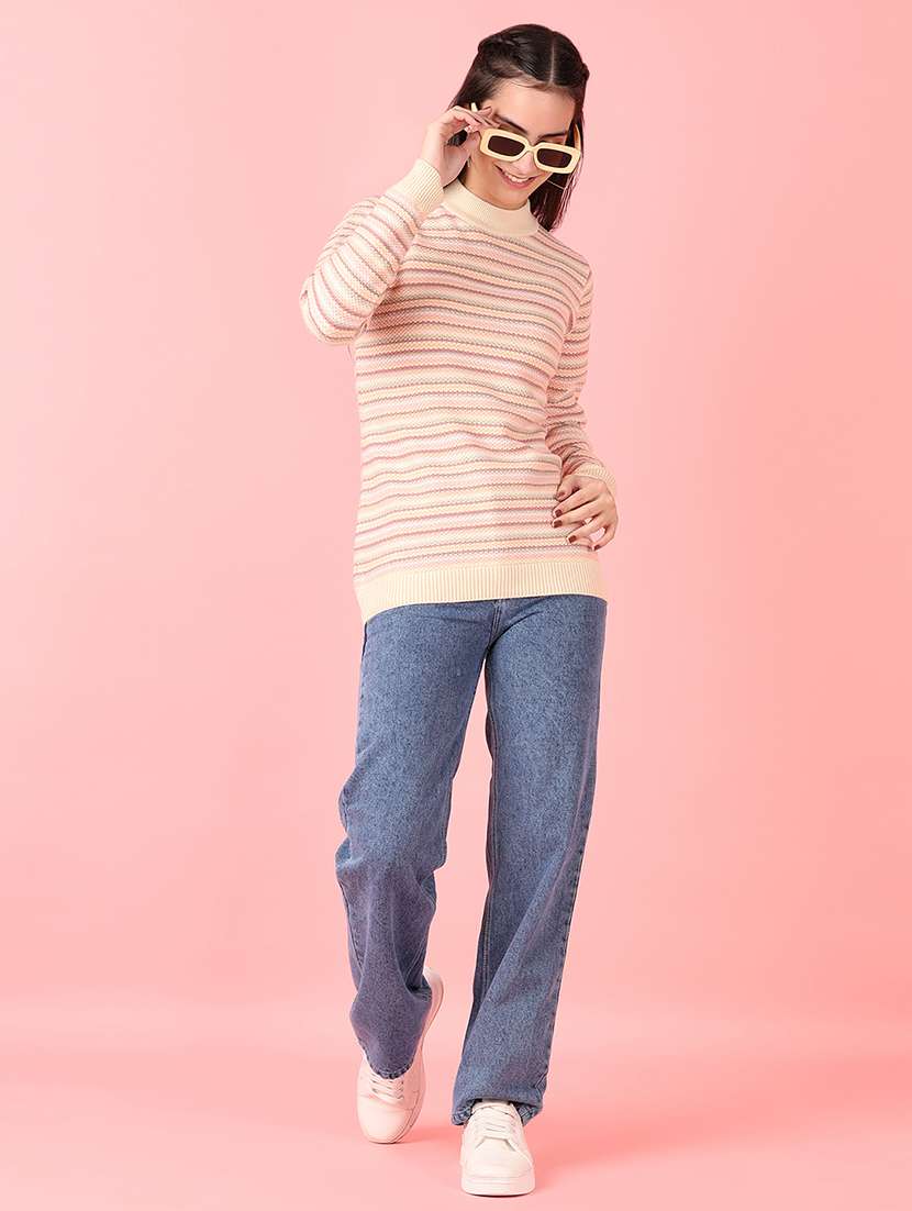 women striped long sleeve pullover - 21531428 -  Standard Image - 4