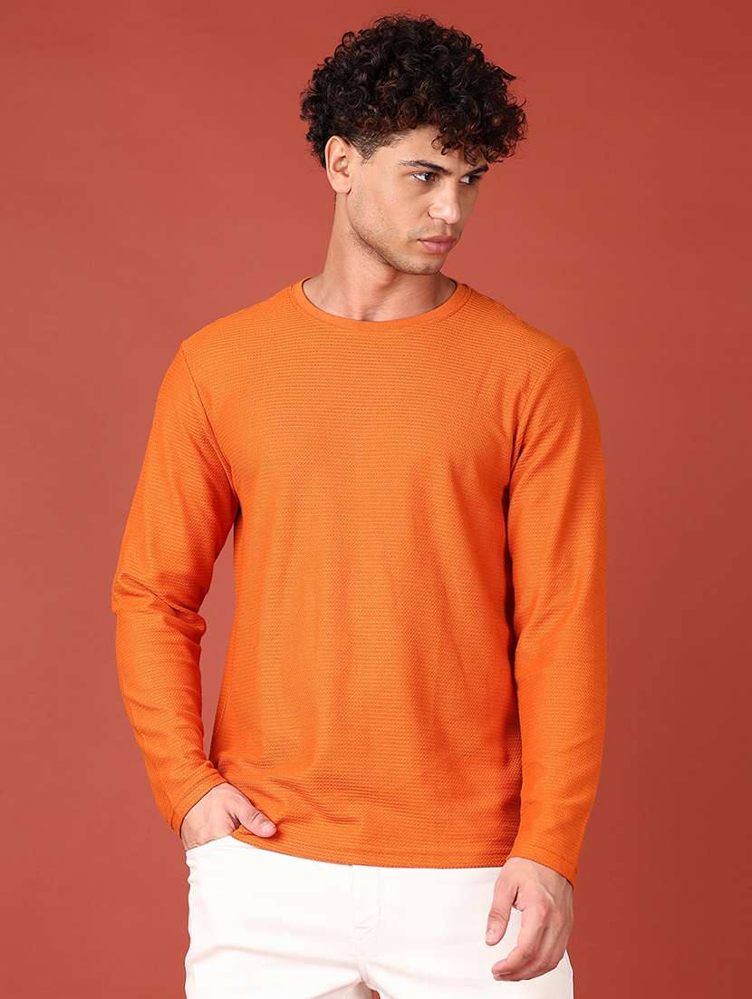 men self design long sleeve t-shirt