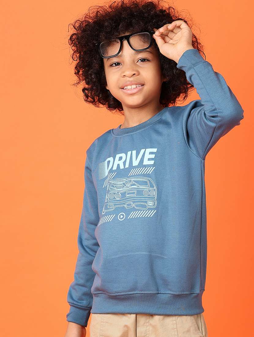 boys front print long sleeve sweatshirt - 21531437 -  Standard Image - 1