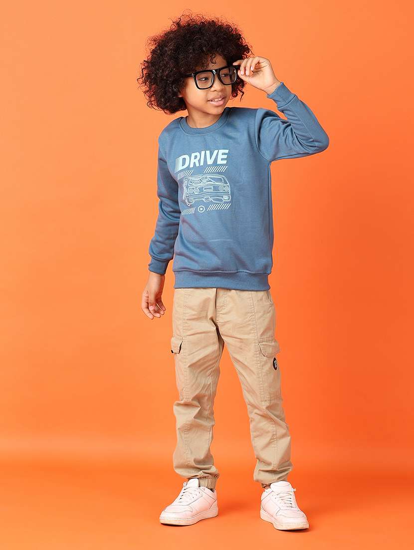 boys front print long sleeve sweatshirt - 21531437 -  Standard Image - 4