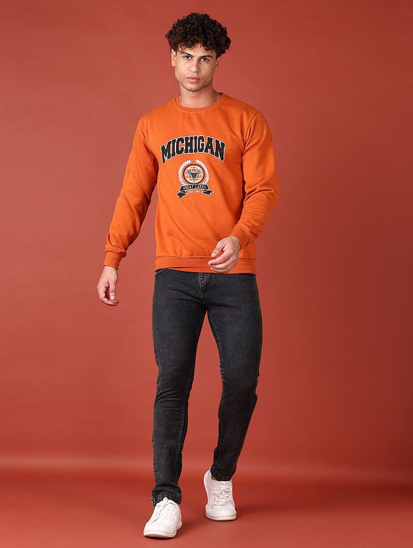 men front print long sleeve sweatshirt - 21531445 -  Standard Image - 4
